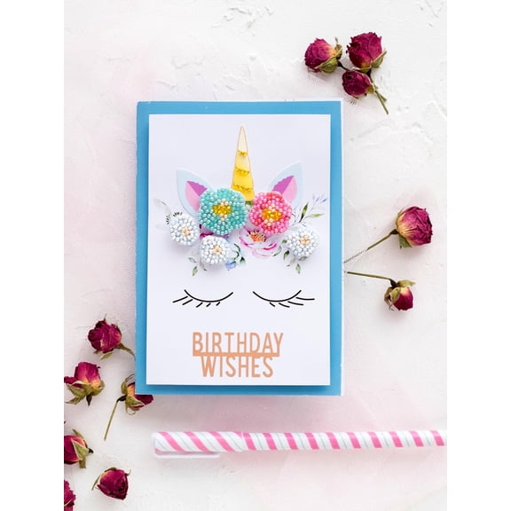 Postcard cross-stitch kit - Believe in miracles! AOO-007