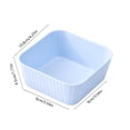 thumbnail image 3 of Square Cereal Bowl, Plastic Serving Bowl Portable for Picnic Snack Salad Dessert, Lightweight Reusable Soup Bowl for Home Camping Travel, Blue, 3 of 6