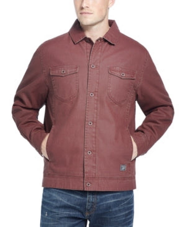 Weatherproof Vintage Mens Waxed Sherpa Lined Trucker Jacket, Choose