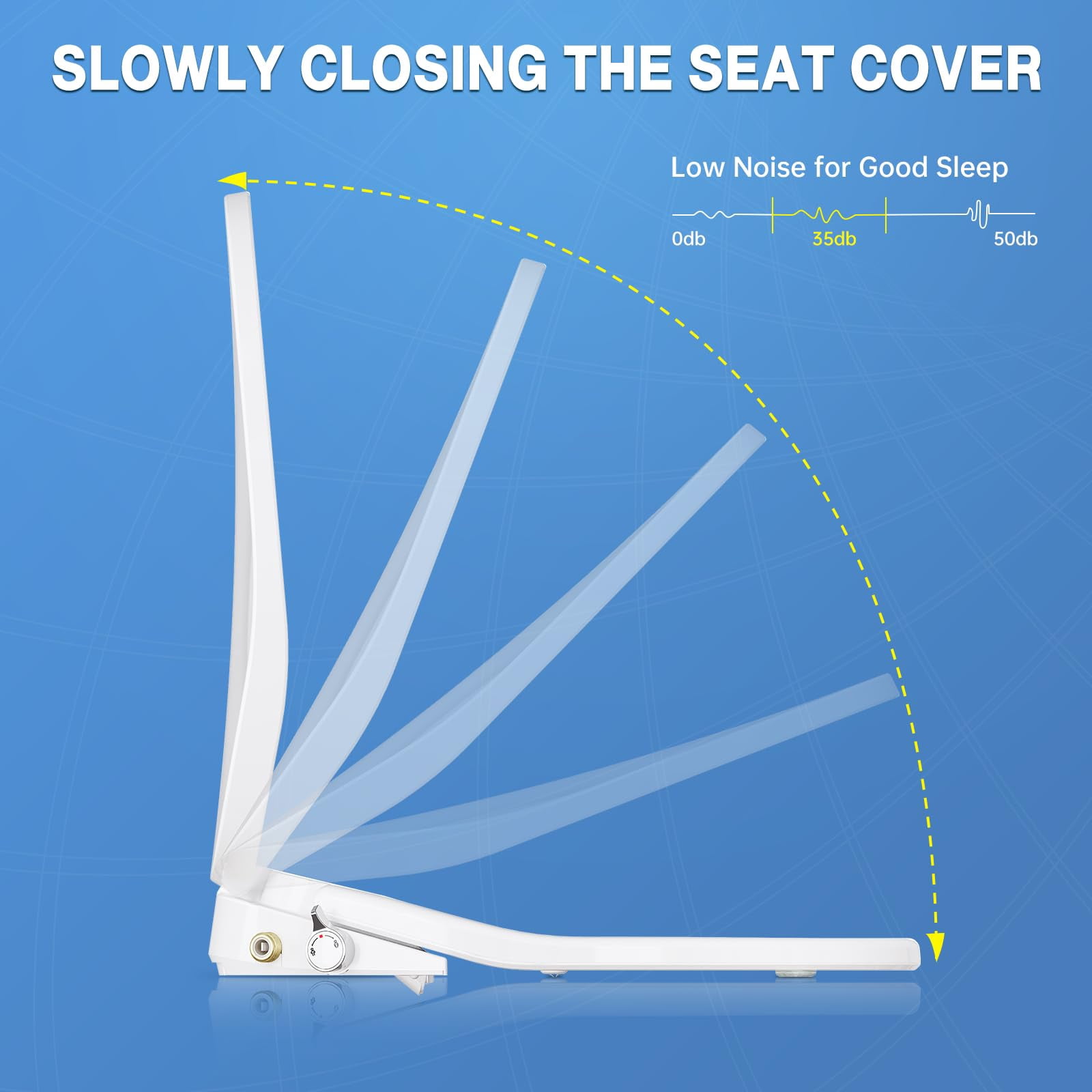 Electric Bidet Smart Toilet Seats with Istant Warm Water, Air Dryer, Nightlight, Remote Control, ELONGATED and Cotton