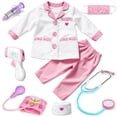 thumbnail image 1 of Disfraz de médico Lehoo Castle para niños de 4 a 6 años con estetoscopio, 1 of 8