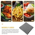thumbnail image 4 of HLONK 24Pcs Paper Sheets 12- Inch Black Checkered Square Sandwich Wrapping Paper Grease Resistant Perfect for Carnival  Party  Fast  Cheese  Basket Liner and Packaging, 4 of 6