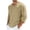 Khaki, variant on Men's Boho Frayed Shirt 3/4 Sleeve Crewneck Shirts Top Summer Casual Baggy Classic Travel Beach Shopping T-Shirt