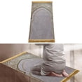 thumbnail image 4 of Prayer Rug Decoration Exquisite Polyester Nonslip for Kid Soft Polyester Eid Travel Meditation Grey, 4 of 9