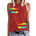 thumbnail image 2 of Tittly Vest for Women Tank Tops Tank Tops For Women Crew Neck Sleeveless Tie Dye Shirt Casual Summer Solid Color Vest Tops for Women Womens Tops Red XL, 2 of 4