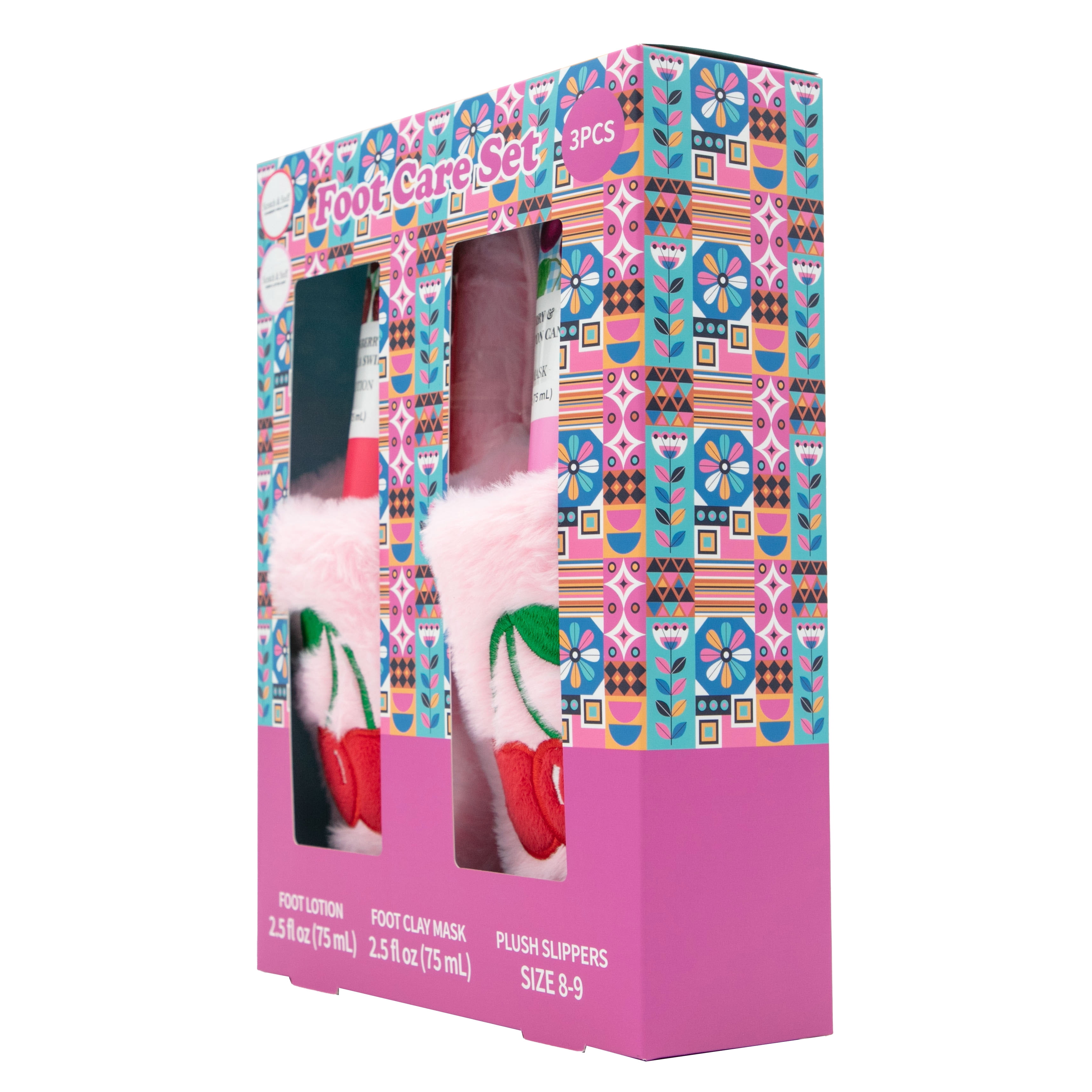 Foot Care Set, Strawberry Vanilla Swirl and Cherry and Cotton Candy Scents, 3 Pieces