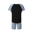 thumbnail image 4 of Opperiaya Ensembles de Pyjama pour Hommes à Manches Courtes Contrastées avec Hauts et Shorts, 4 of 9
