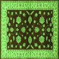 thumbnail image 1 of Ahgly Company Indoor Square Oriental Green Industrial Area Rugs, 6' Square, 1 of 4