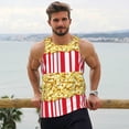 thumbnail image 6 of KLL Popcorn Print Men's Muscle Gym Workout Stringer Tank Tops Bodybuilding Fitness T-Shirts Tank Tops Men-X-Large, 6 of 7