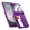 Purple, variant on Vizvera for Samsung Galaxy Z Flip 7 Phone Case with Card Holder RFID Blocking,Built in Hinge Protection, Screen Protector-Blue