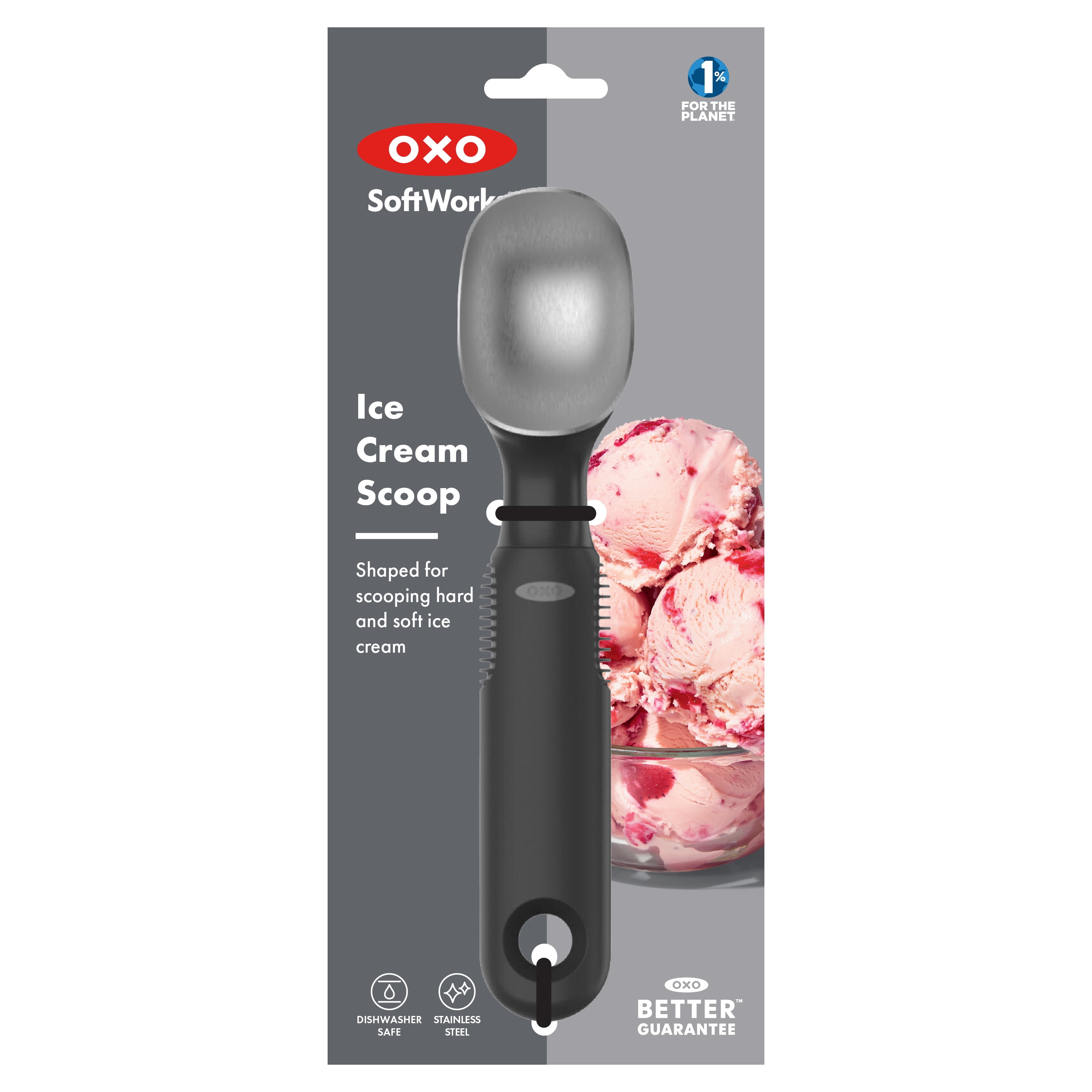 OXO SoftWorks  Stainless Steel Curved Head Ice Cream Solid Scoop