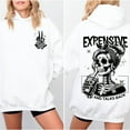 thumbnail image 2 of "Expensive, Difficult & Talks Back" Skeleton Girl Hoodie – Humorous & Edgy Statement Sweatshirt, 2 of 6