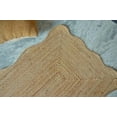 thumbnail image 4 of KLAVATE Natural Jute Wave Edge Hand Braided Scalloped Farmhouse Jute Runner Rug, 4 of 5