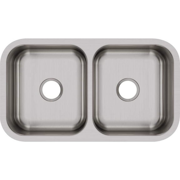 Elkay DXUH3118 Dayton Equal Double Bowl Undermount Stainless Steel Sink