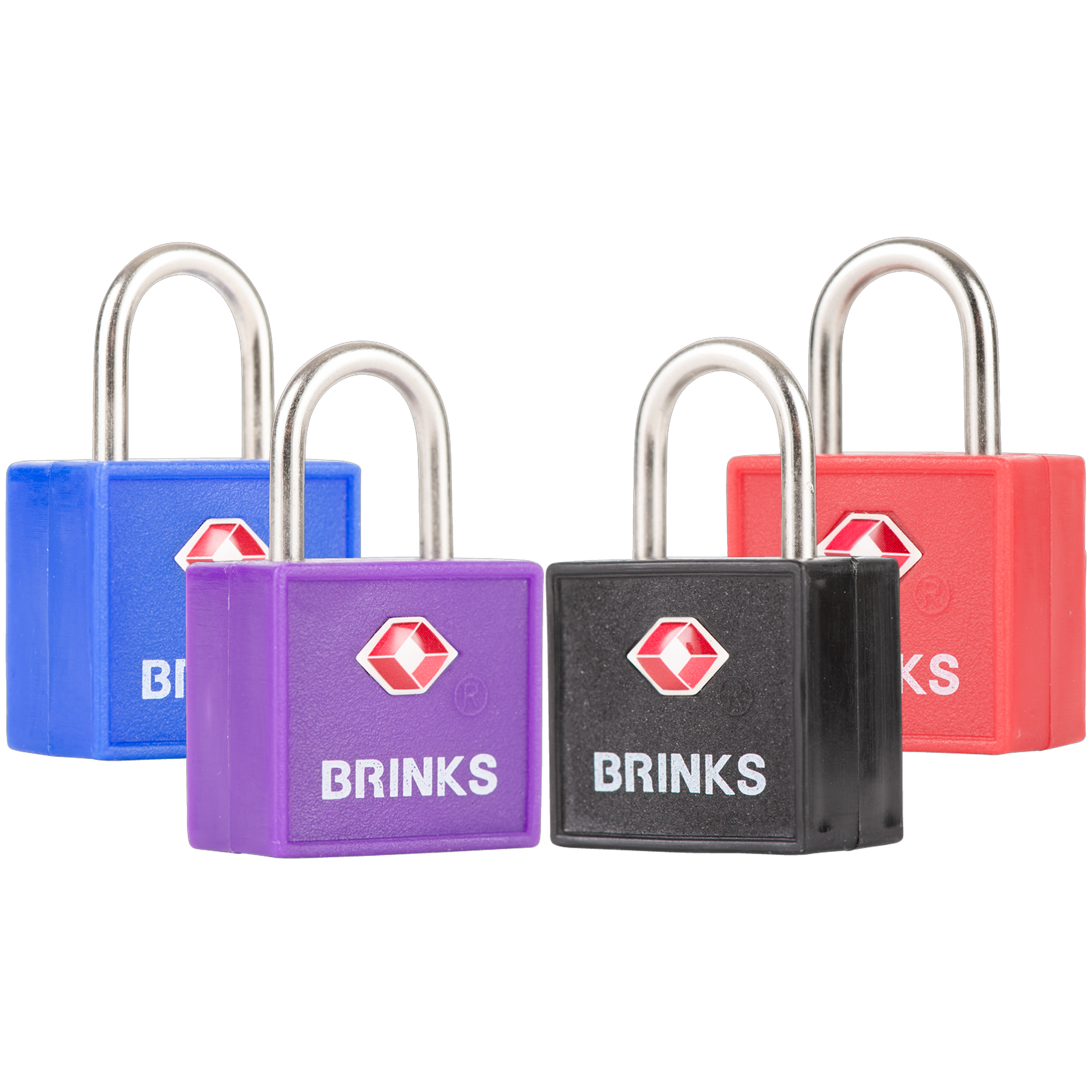 Brinks 22mm TSA Covered Aluminum Padlock, 4-Pack photo 1