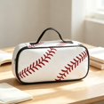 thumbnail image 2 of Baseball Print Pencil Case with Handle, 24X11 inch Large Capacity Pen Bag with Zipper, Portable Pencil Pouch with Compartments, Foldable Stationery Pouch for Classroom Office Supplies Storage, 2 of 5