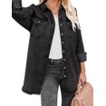 thumbnail image 4 of Luvamia Women's Jean Jacket Distressed Ripped Button Front Denim Jacket Long Sleeve Boyfriend Outerwear, L, Fit Size 12-14, 4 of 7