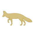 thumbnail image 1 of Package of 1, Medium 8" x 4" x 0.25" Baltic Birch Plywood Running Fox Wood Cutout for Art and Craft Project, Made in USA, 1 of 1