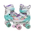 thumbnail image 5 of Skate Gear Rainbow Adjustable Light up Inline/Quad Roller Skates for Girls and Boys (Pink - Quad, Large), 5 of 8