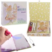 Mazeology Locking Diary With UV Light Keychain, 2 Invisible Ink Pens & Magnetic Closure Keepsake Box, Hardcover Writing Journal For Secret Messages