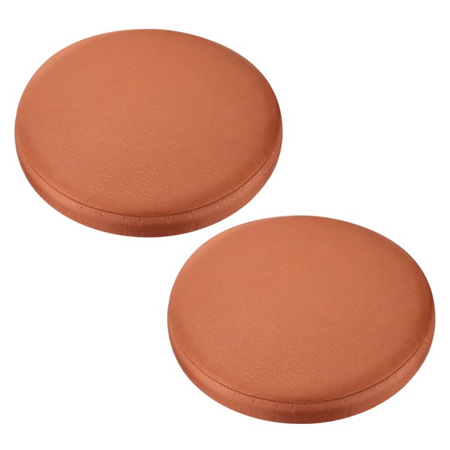 Cojines para taburetes de bar de 2 piezas, fundas redondas de 13 pulgadas para taburetes, cojines de asiento antideslizantes, marrón