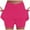 Hot Pink, variant on Women's High Waist Pocket Athletic Skirted Leggings Two Piece Set V Neck Sports Fashion Workout Bottoms Too Too Skirt for Girls Swimsuit Skirt Cover up Womens Pencil Skirt Girls Skater Skirt Swim
