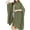 Army Green, variant on Women Long Cape Large Size Solid Color Flip Collar Button Loose Comfortable Shawl Wraps Navy