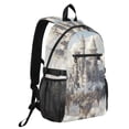 thumbnail image 2 of JIALIOU 14" Laptop Backpack Waterproof Airline Approved Stylish Casual Daypack for Travel Business College Work, Castles Float in Air, 2 of 8