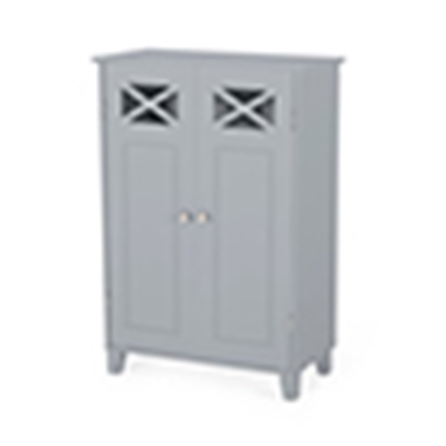 Kadyn MDF Bathroom Storage Cabinet, Floor Storage Cabinet with Double Door, Accent Storage Cabinet for Kitchen, Gray
