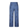 thumbnail image 4 of Pantalones largos para hombre, cintura elástica, transpirables, cómodos, suaves, informales, de playa, de poliéster., 4 of 5