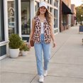 thumbnail image 6 of Womens Casual Sleeveless Vest Leopard Print Button Down Loose Fit Fall Winter Daily Layering Outerwear, S, 6 of 8
