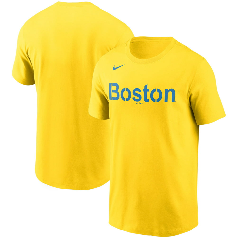 Boston Red Sox Nike 2021 City Connect Wordmark T-Shirt - Gold - Walmart ...