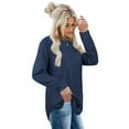 thumbnail image 6 of MLANM Sweatshirts for Women Crewneck Casual Long Sleeve Shirts Tunic Tops, S Navy, 6 of 7