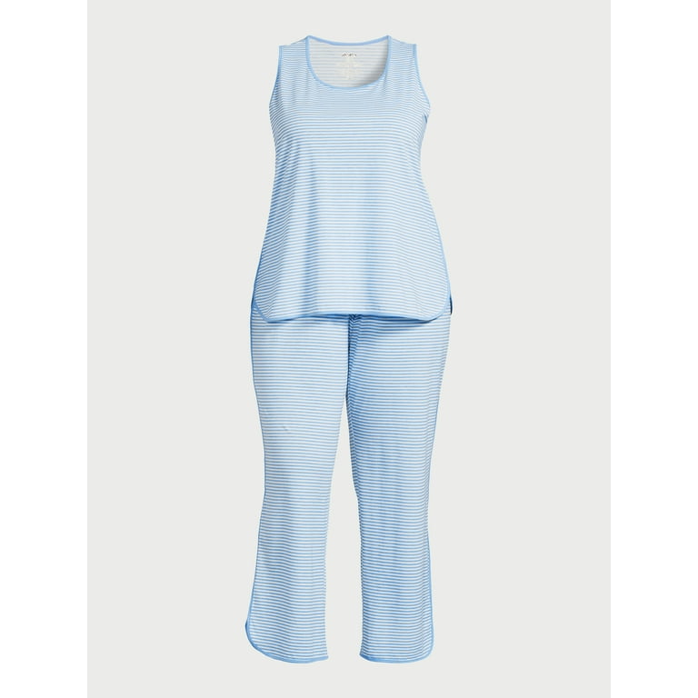 Joyspun Women's Lightweight Tank Top and Pants Pajama Set, 2-Piece