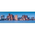 thumbnail image 2 of Bibikow, Walter 24x11 Black Ornate Wood Framed with Double Matting Museum Art Print Titled - New England-Massachusetts-Boston-city skyline from Boston Harbor-dawn, 2 of 4