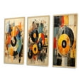 thumbnail image 3 of Designart "Vintage Vinyl Records II" Music Framed Wall Art Set Of 3 - Multi-Color Vinyl Records Frame Gallery Wall Set For Home Decor, 3 of 6