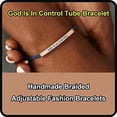 thumbnail image 2 of Pulsera FAOYUDAWEI Dios Está en Control Ajustable de Acero Inoxidable, 2 of 6