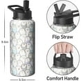 thumbnail image 2 of 32oz Highland Cow Water Bottle with Handle and Flip Straw, Animal Sports Stainless Steel Insulated Cup Travel Coffee Mug Tumbler, Birthday Mothers Day Chritmas Gifts for Women, 2 of 6