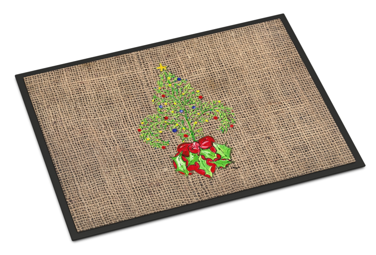 Christmas Tree Fleur de lis Door Mat Doormat