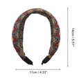 thumbnail image 3 of Unique Bargains 1 Pc Fashion Pattern Wide Headbands for Women Red, 3 of 6