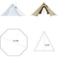 thumbnail image 2 of Tipi Hot Tent with Fire Retardant Stove  for Flue Pipes, 3~4 Person, Lightweight, Teepee Tents for Family Team Outdoor Backpacking Camping Hiking, 2 of 7