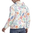 thumbnail image 6 of Fotbe Men's Hoodie with Colorful Seashells Pattern - Kangaroo Pocket Pullover Hooded Sweatshirt, Perfect for Daily Wear, Travel, and Home-X-Large, 6 of 7