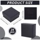 thumbnail image 2 of 24 cajas de cartón para joyería con diseño de rombos, de 7 x 7 x 3 cm, color negro, para pendientes, collares, regalos, con esponja de terciopelo., 2 of 9