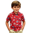 thumbnail image 3 of Tiijoy Big Boys Independence Day Shirt 4th of July Short Sleeve Button Down Shirt Top, 3 of 3