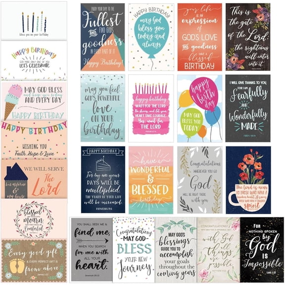 Greeting Cards - 4 x 6 In Blank Inside, 48-Pack with Envelopes - Prayer Cards for Christian Stationery Set, Encouragement & Thank You