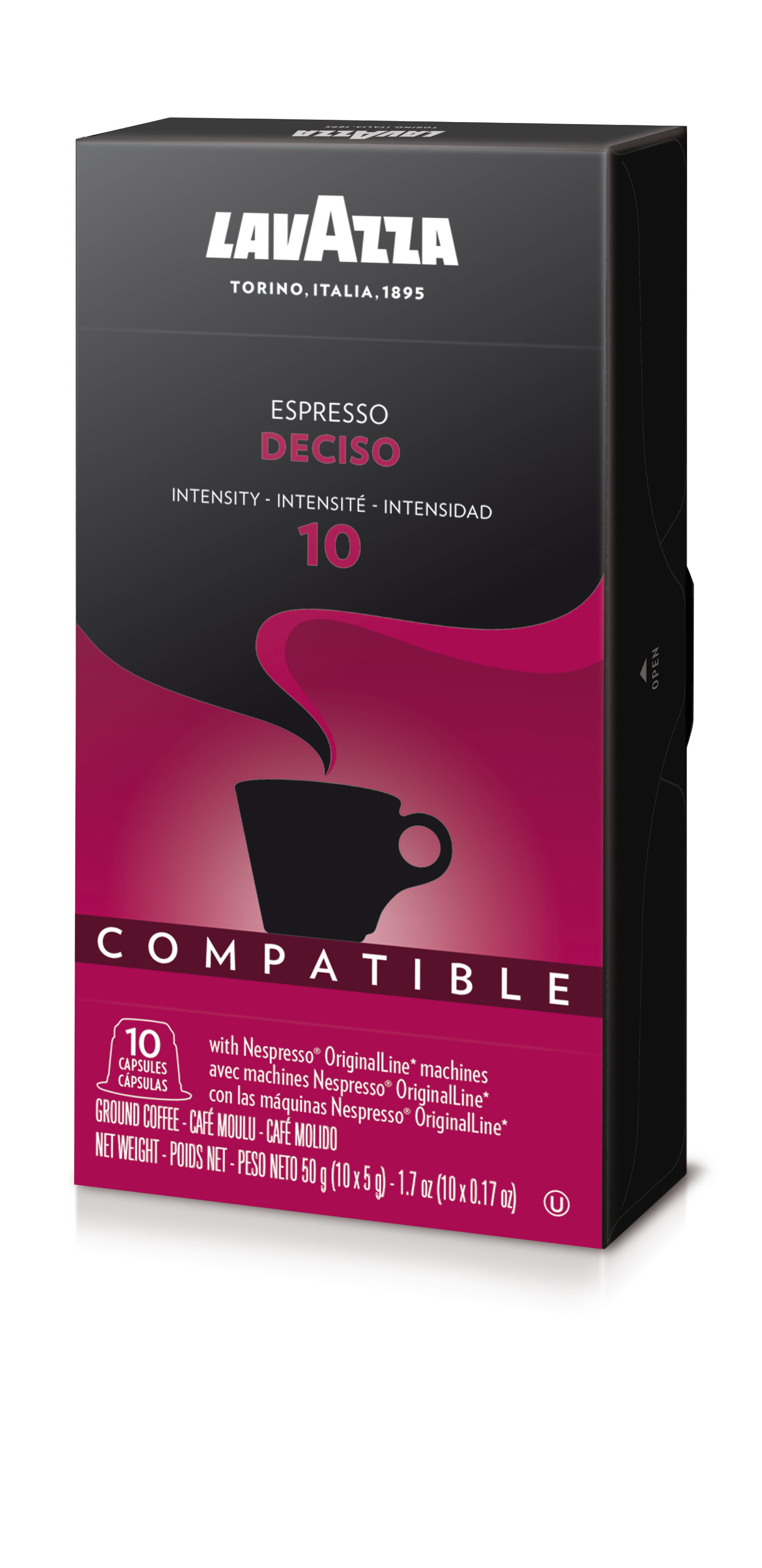 Lavazza 100 Capsule Compatibili Nespresso, Espresso Deciso, 10 Confezi –