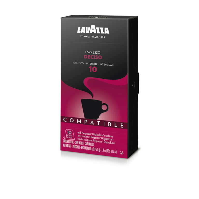 Lavazza Nespresso Compatible Capsules, Deciso Espresso Dark Roast