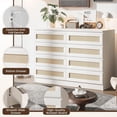 thumbnail image 4 of Riedhoff 8 Drawer Double Dresser,Rattan Dresser with Storage, 47.25'' x 13.7'' x 33.7'', White, 4 of 8