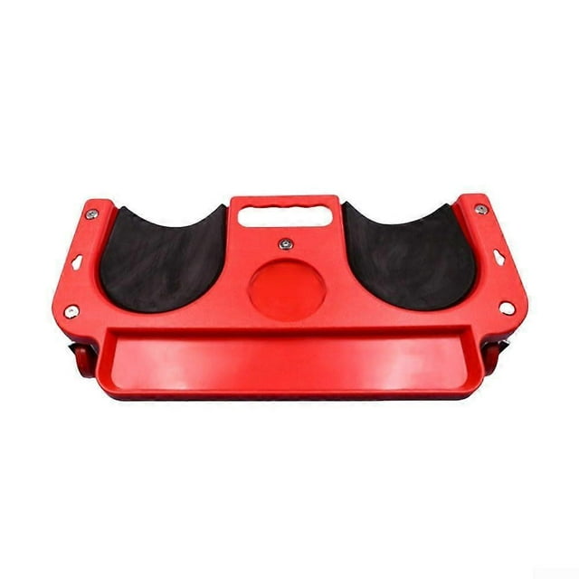 Automotive Workshop Rolling Knee Board Heavy Duty Wheels Mechanics Creeper Pad Portable Kneeling Platform Red