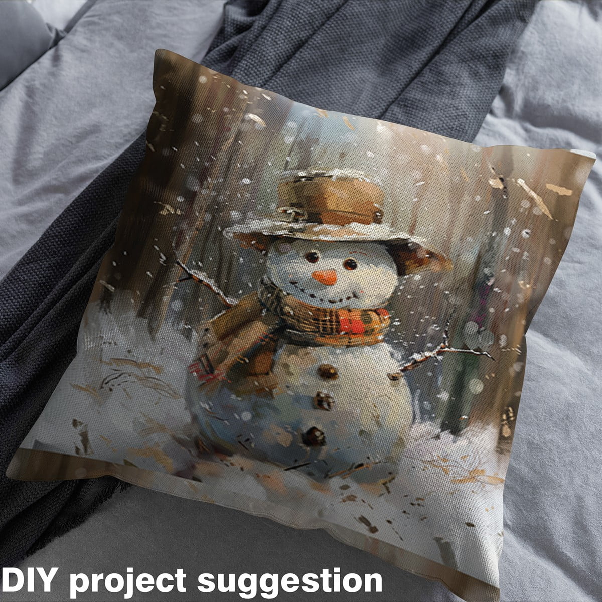 Castle Fairy Merry Christmas Fabric by the Yard 3 Yards for Teenager,Xmas Snowman Sewing Fabric,Festival Theme Fabric for Sewing,Breathable Home Decor